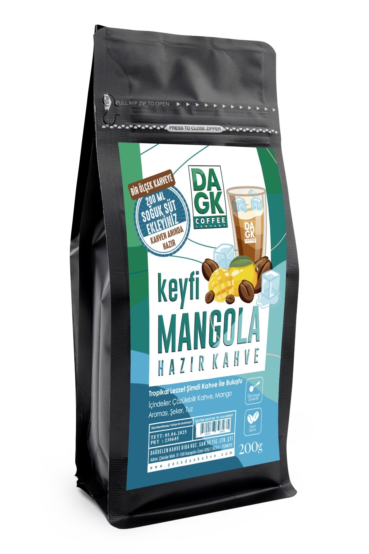 Soğuk Hazır Kahve Mango Aromalı 200 g