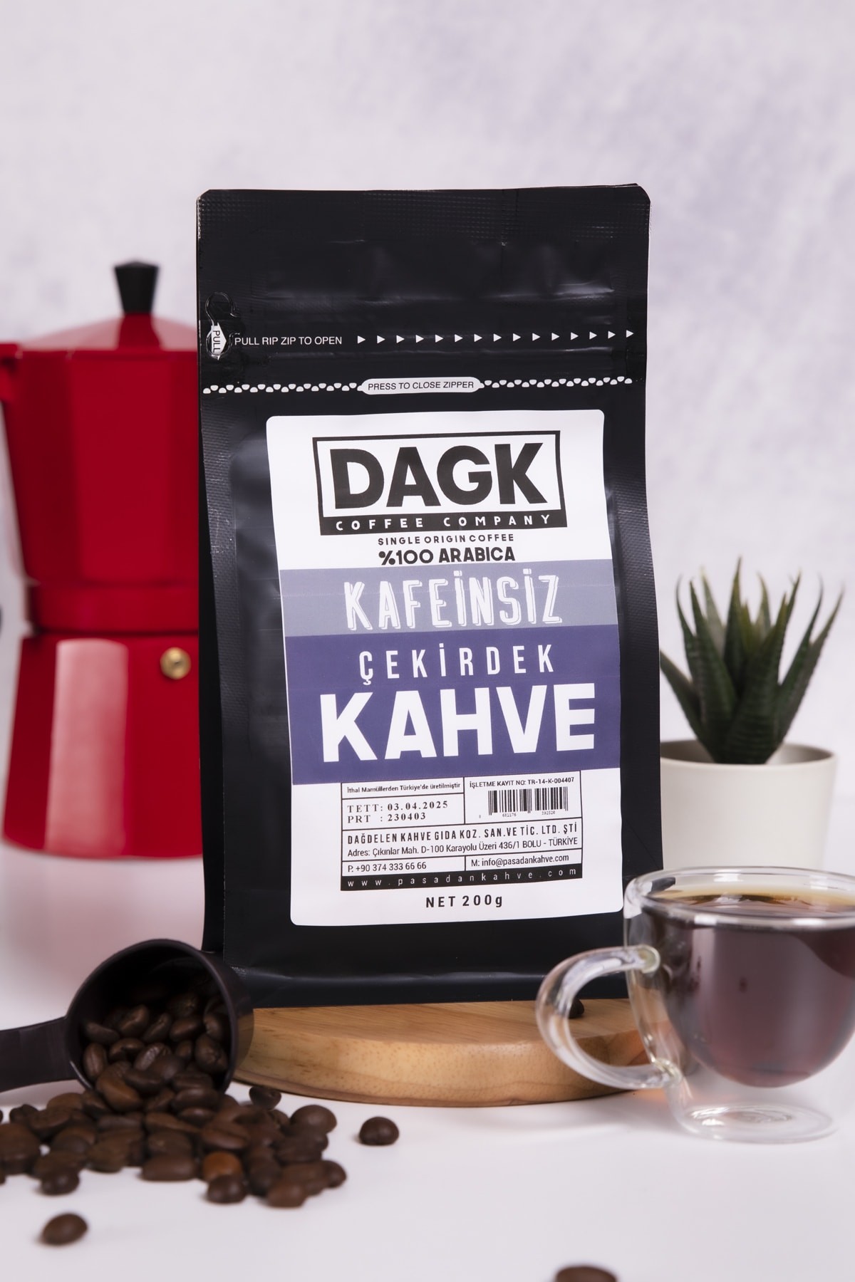 Kafeinsiz Çekirdek Kahve 200g