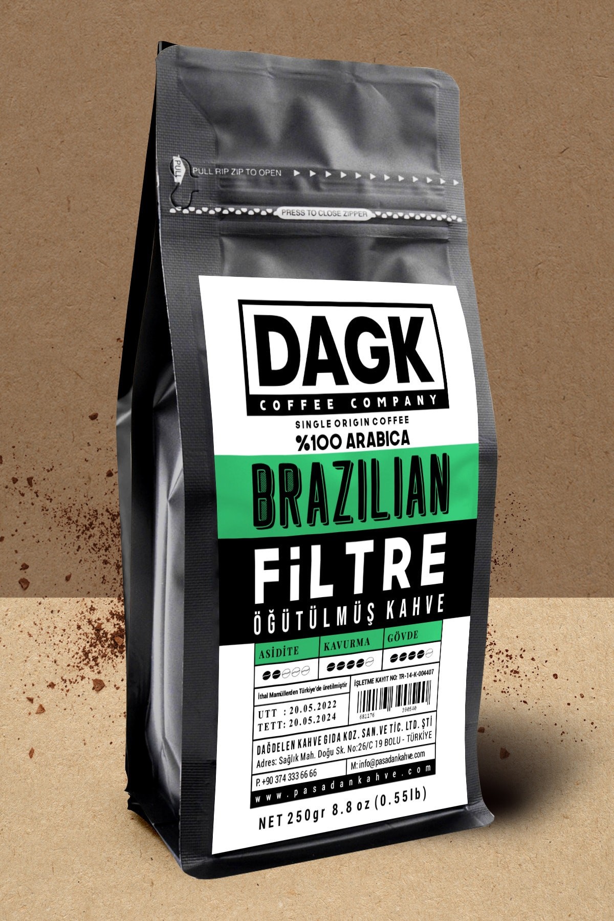 Filtre Kahve Brazilian 250gr Öğütülmüş