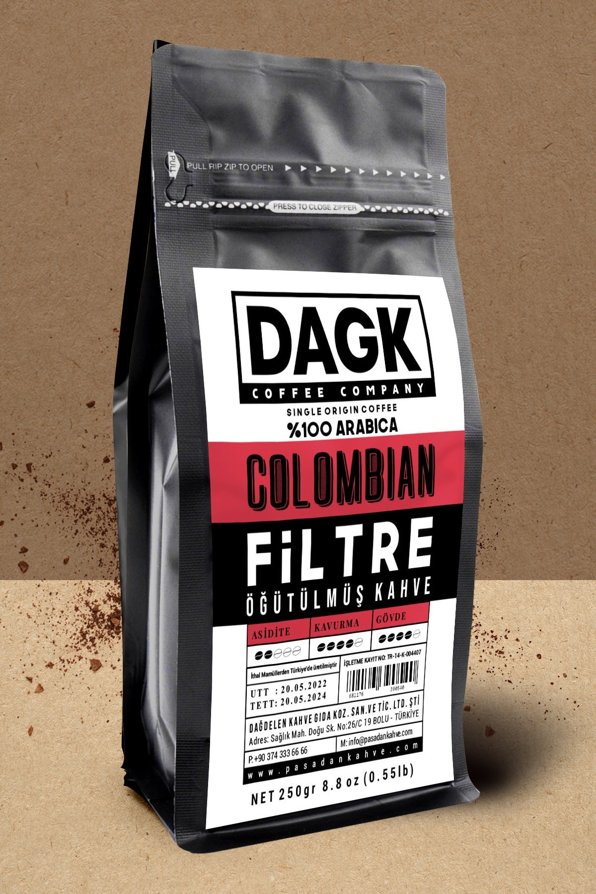 Filtre Kahve Colombian 250gr Öğütülmüş