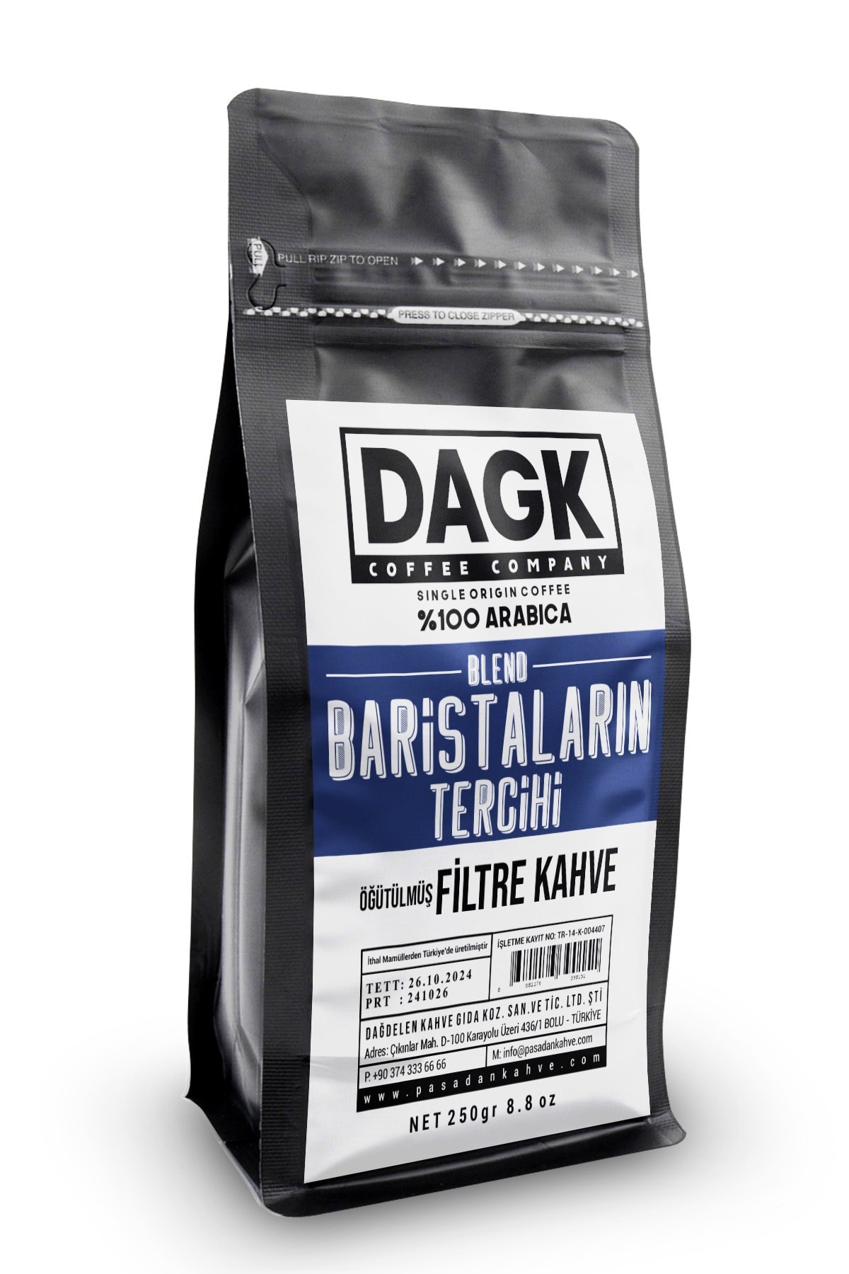Baristaların Tercihi Filtre Kahve 250g Öğütülmüş