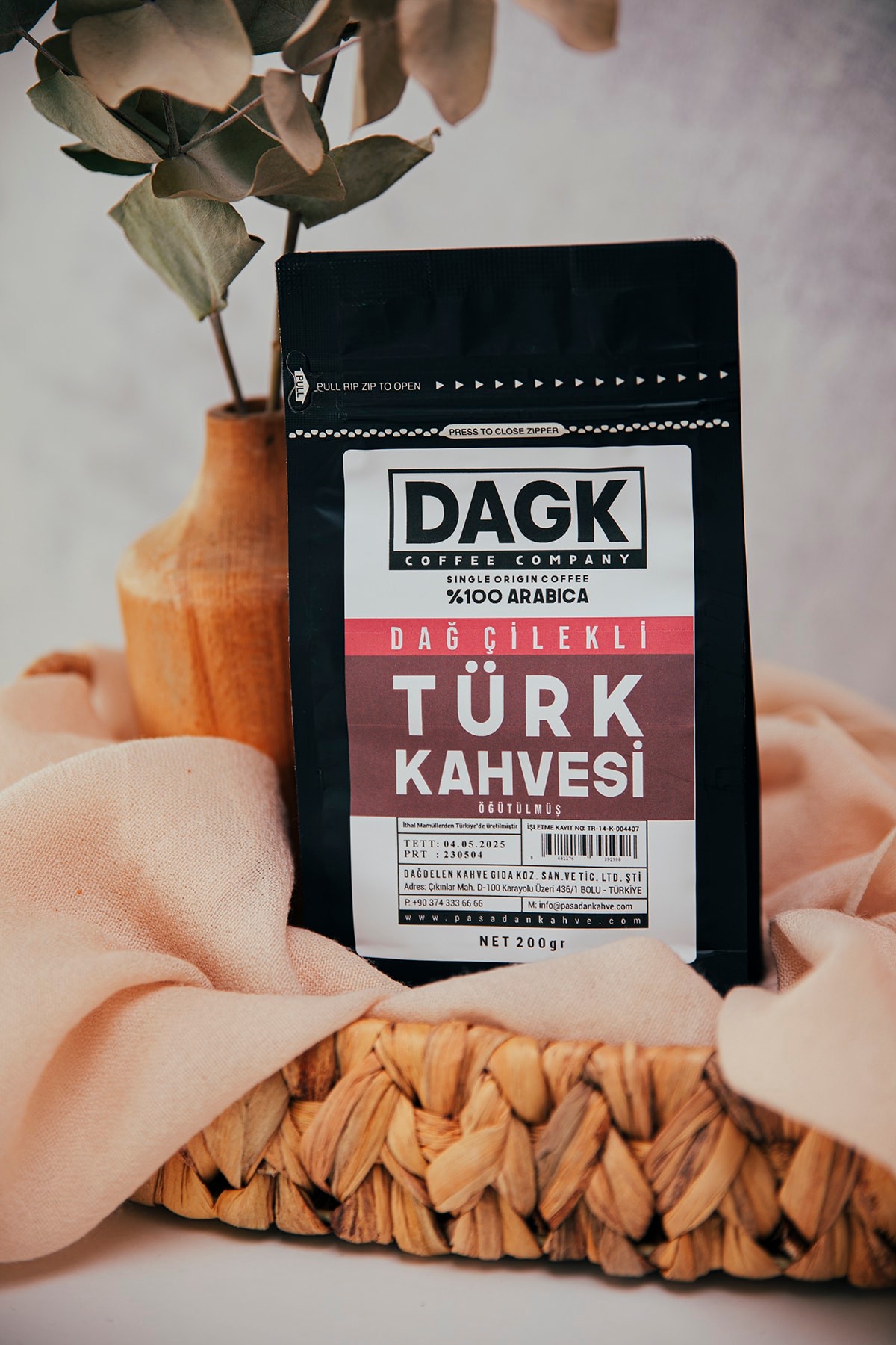 Dağ Çilekli Türk Kahvesi 200 gr (AROMALI)