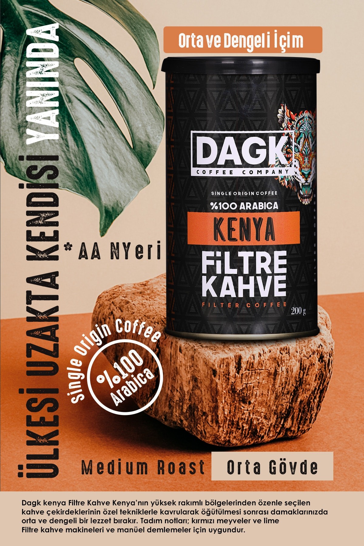 Kenya Filtre Kahve 200g Tnk (ÖĞÜTÜLMÜŞ)