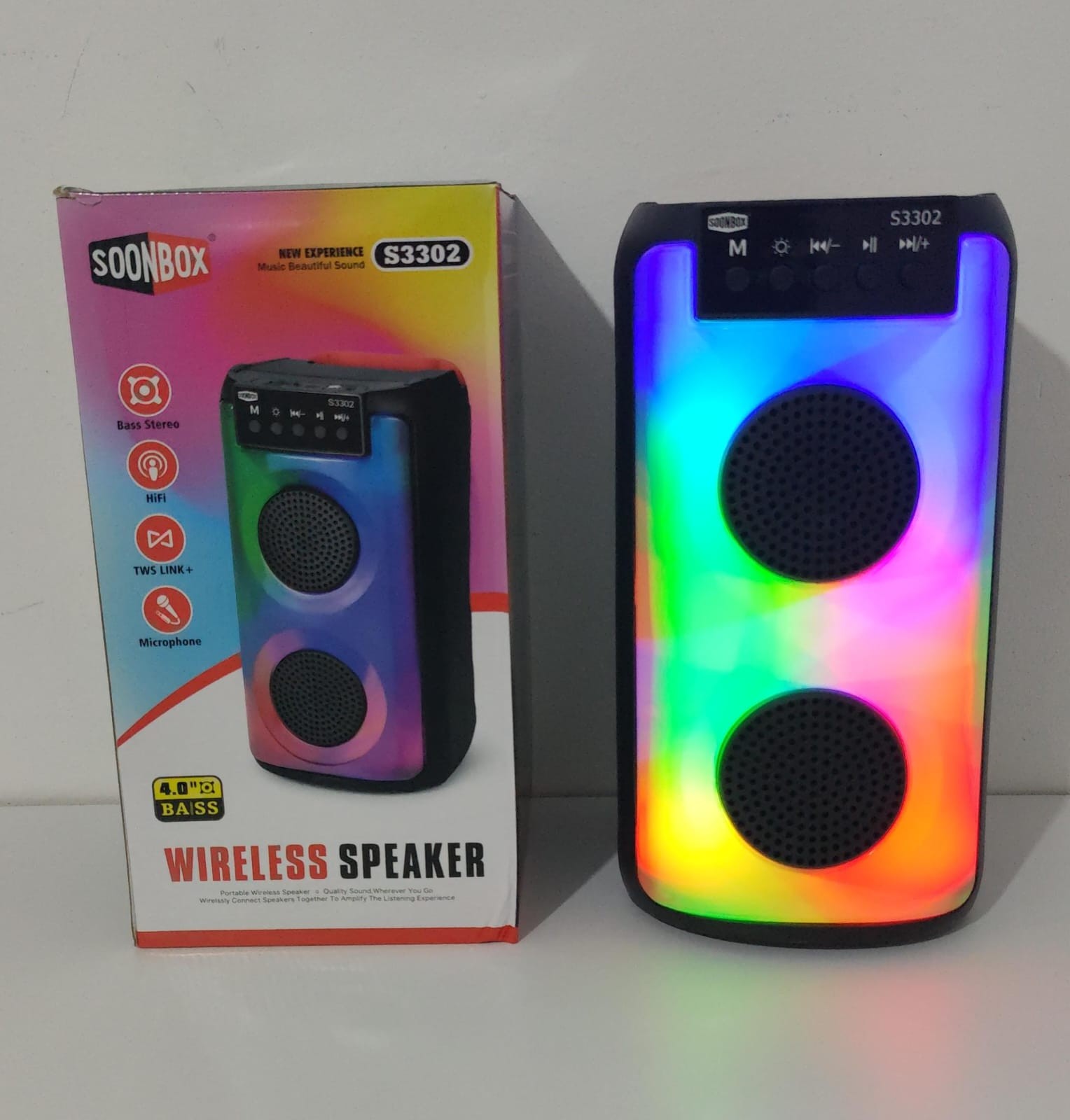 Soonbox S3302 Rgb Bluetooth Hoparlör  Ölçüleri 29-16-15