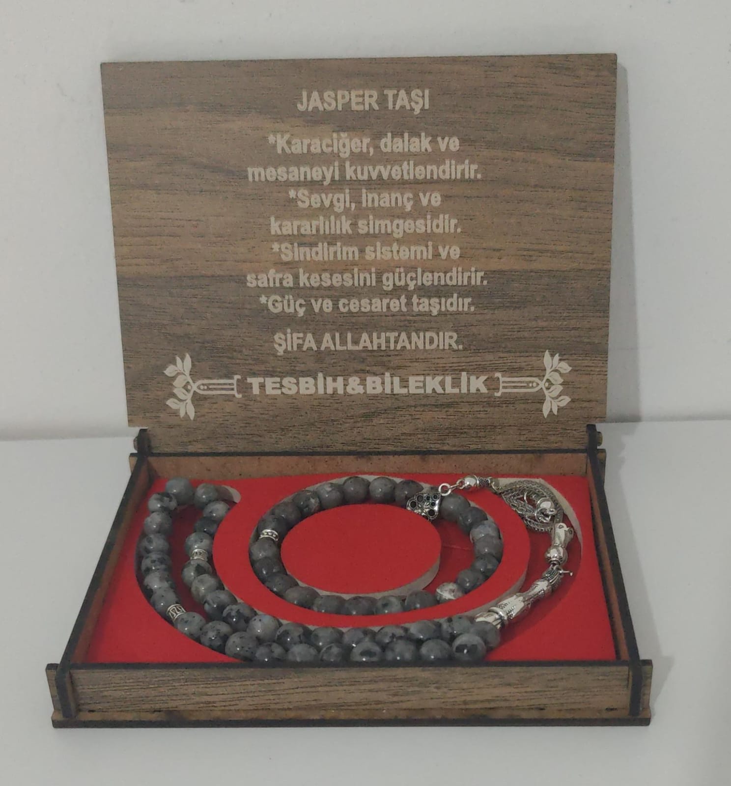 Jasper Taşı Tesbih Bileklik Seti