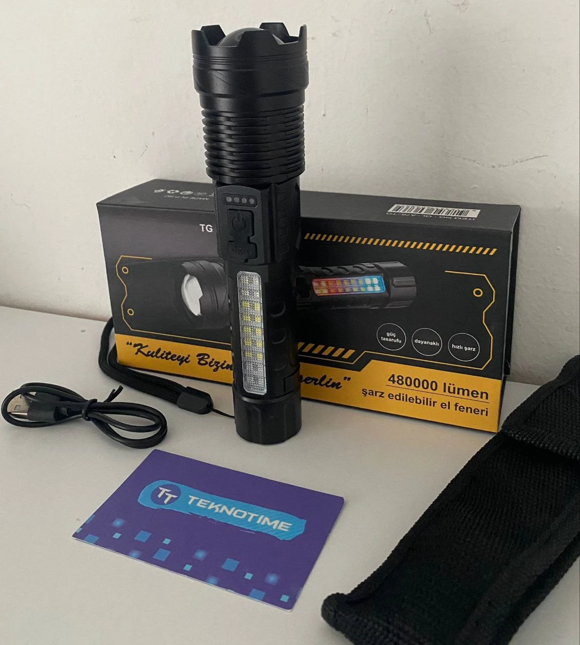 48.000 Lümen Sarj Edilebilir El Feneri