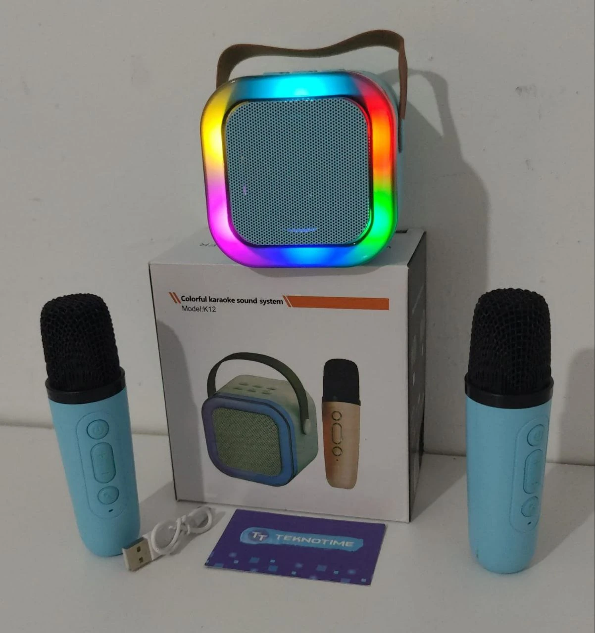 2 Mikrofonlu Karaokeli Hoparlör