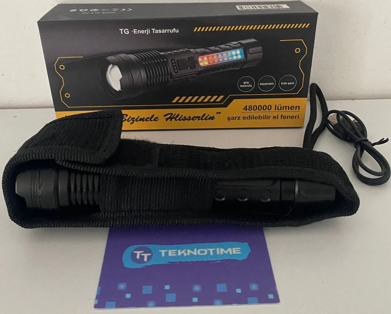 48.000 Lümen Sarj Edilebilir El Feneri