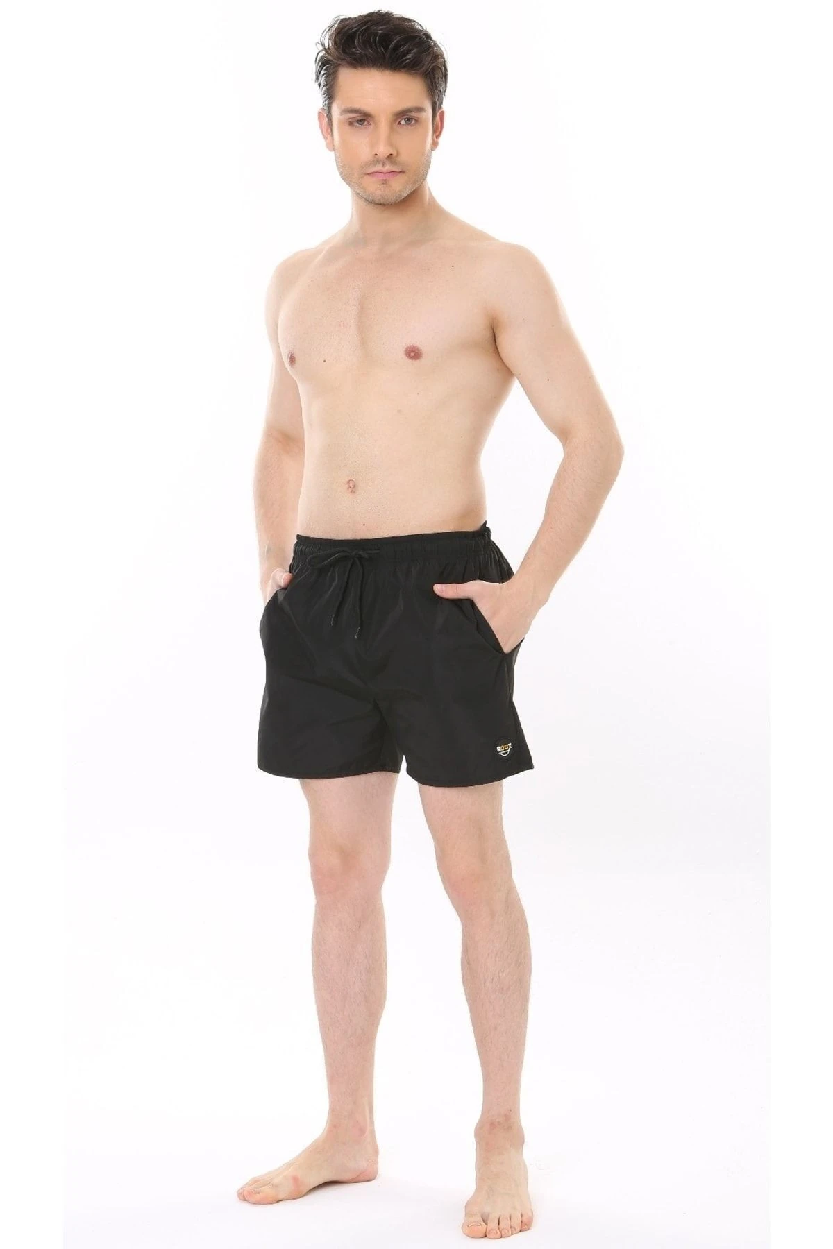 Erkek Rahat Kalıp Plaj & Deniz Shortu Yandan Cepli Fileli