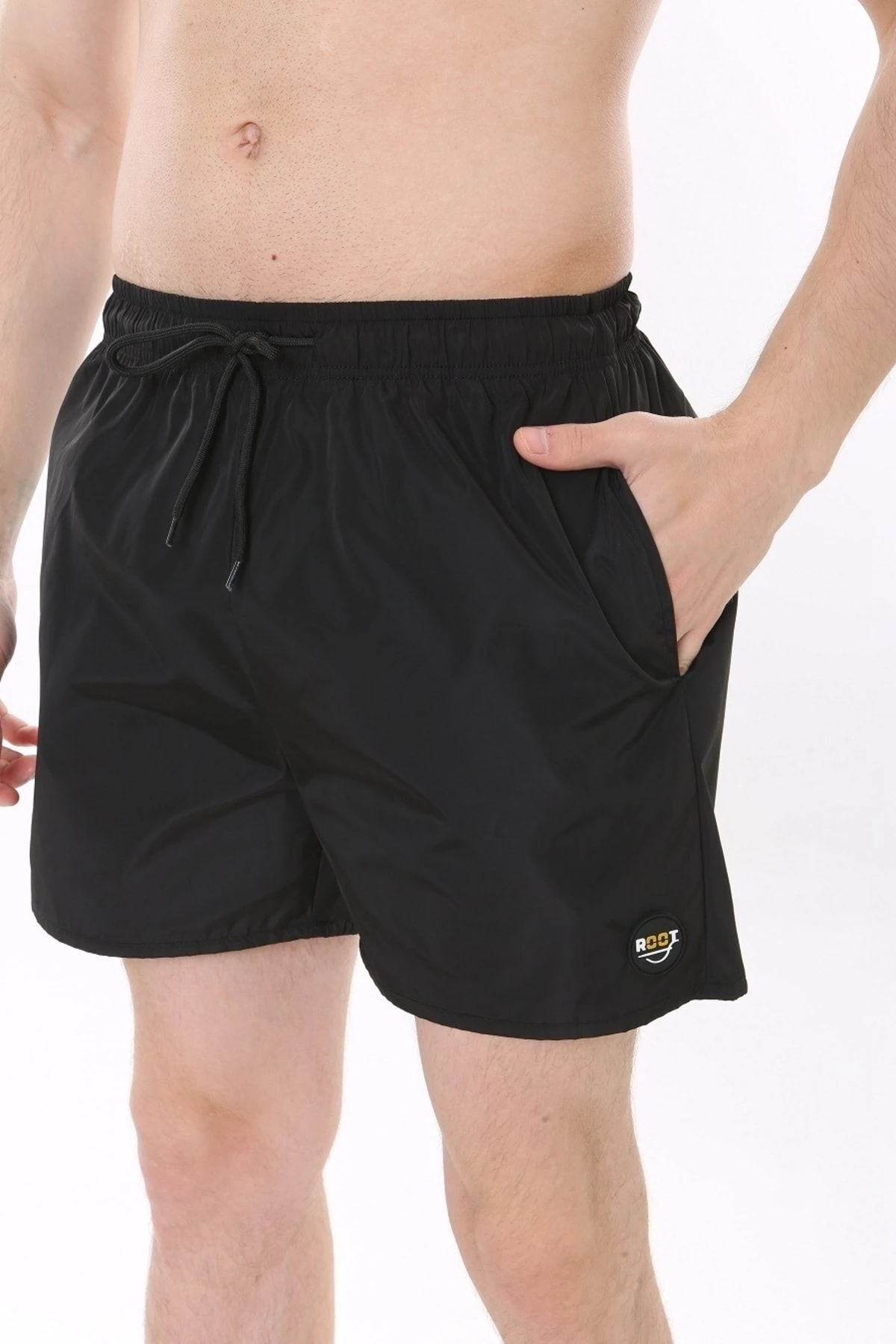 Erkek Rahat Kalıp Plaj & Deniz Shortu Yandan Cepli Fileli