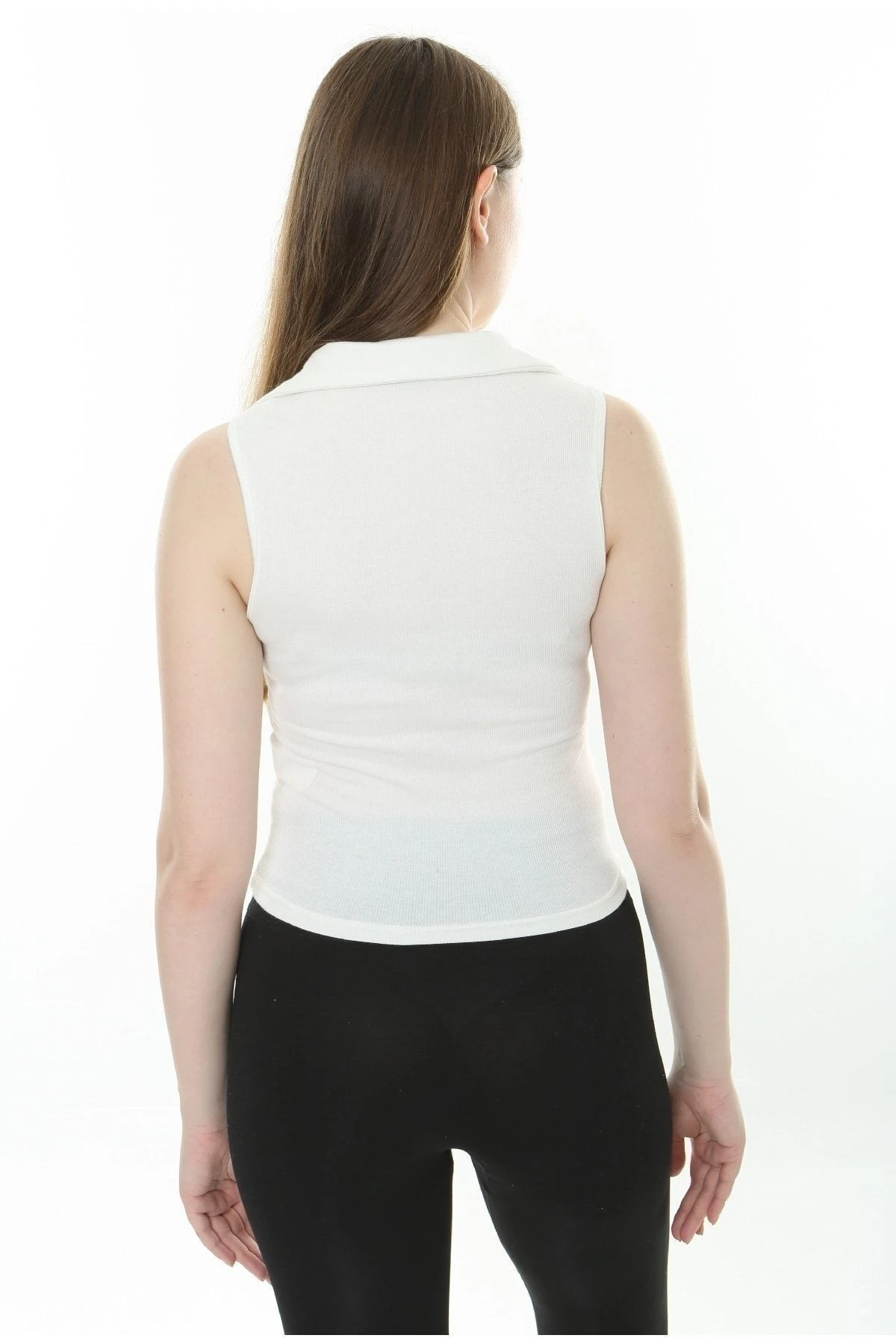 KADIN SIFIR KOL POLO YAKA KAŞKORSE BLUZ