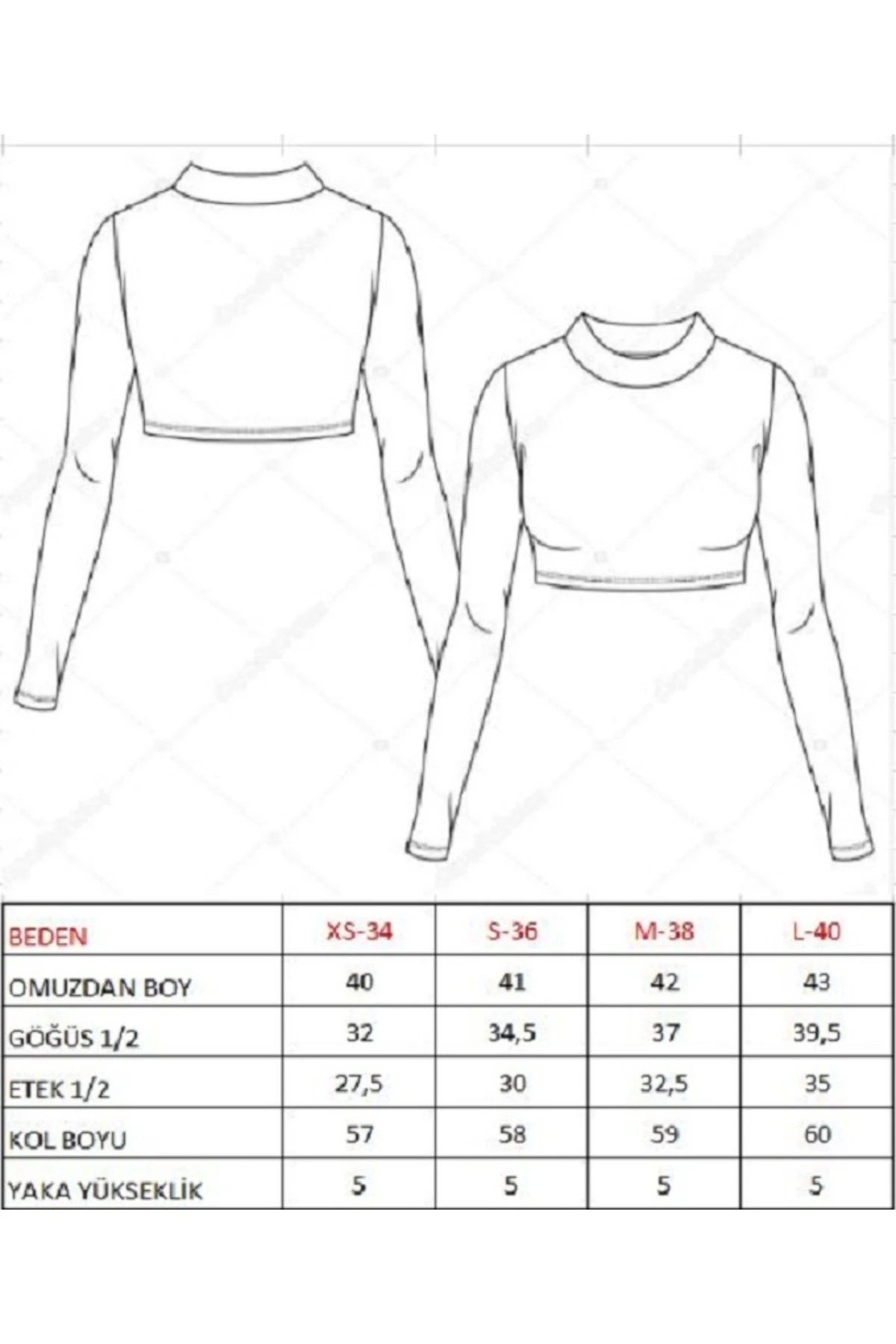 KADIN BOĞAZLI UZUN KOL CROP KAŞKORSE FİTİLLİ KUMAŞ