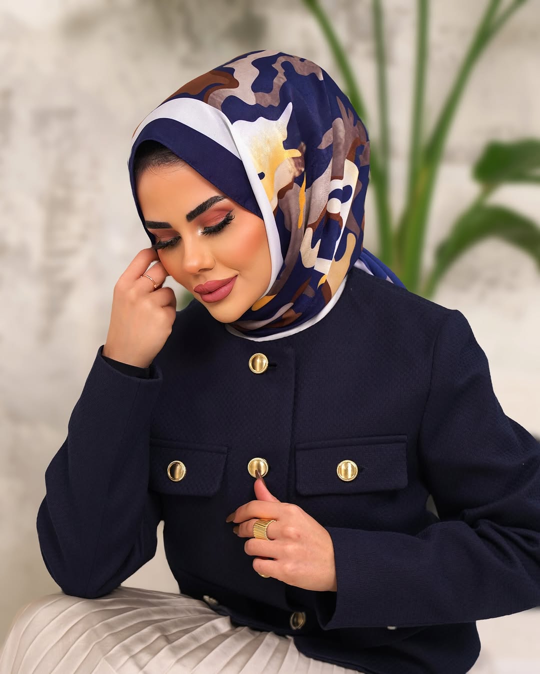 İran İpeği Ebru Desen