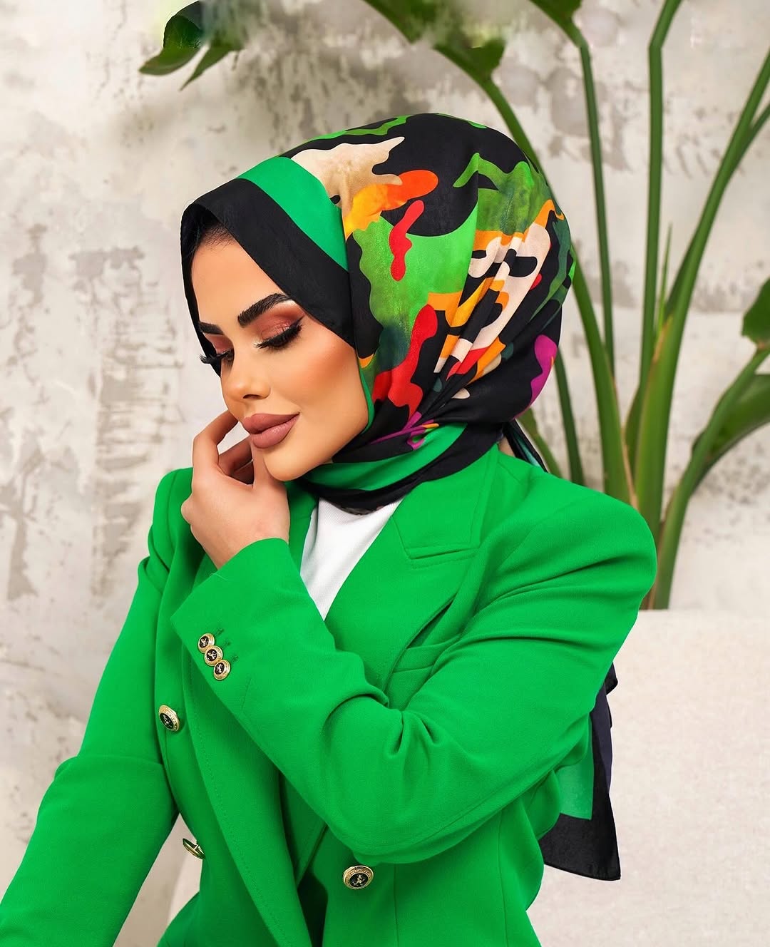 İran İpeği Ebru Desen