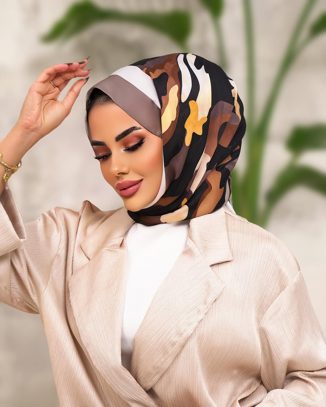 İran İpeği Ebru Desen 