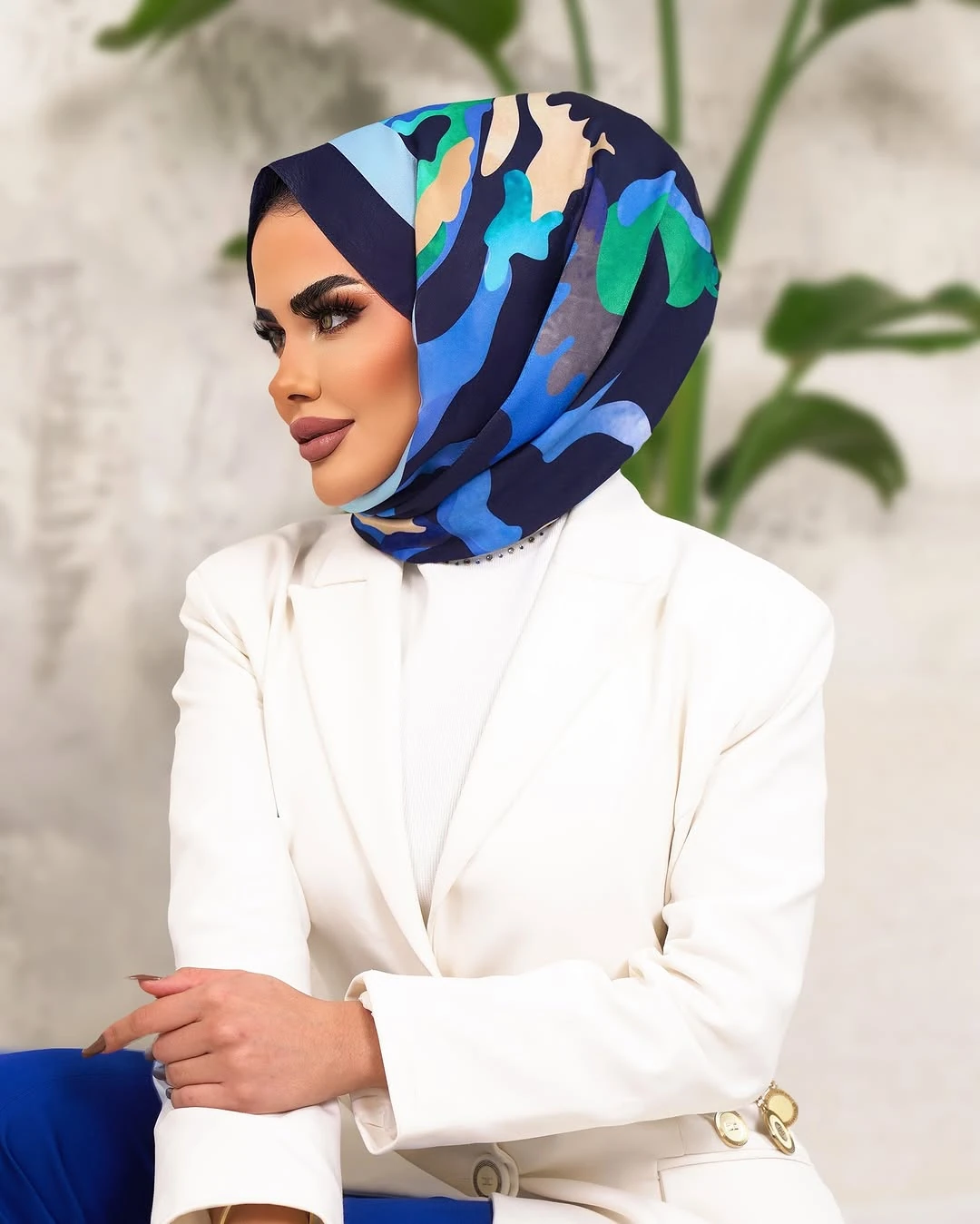 İran İpeği Ebru Desen