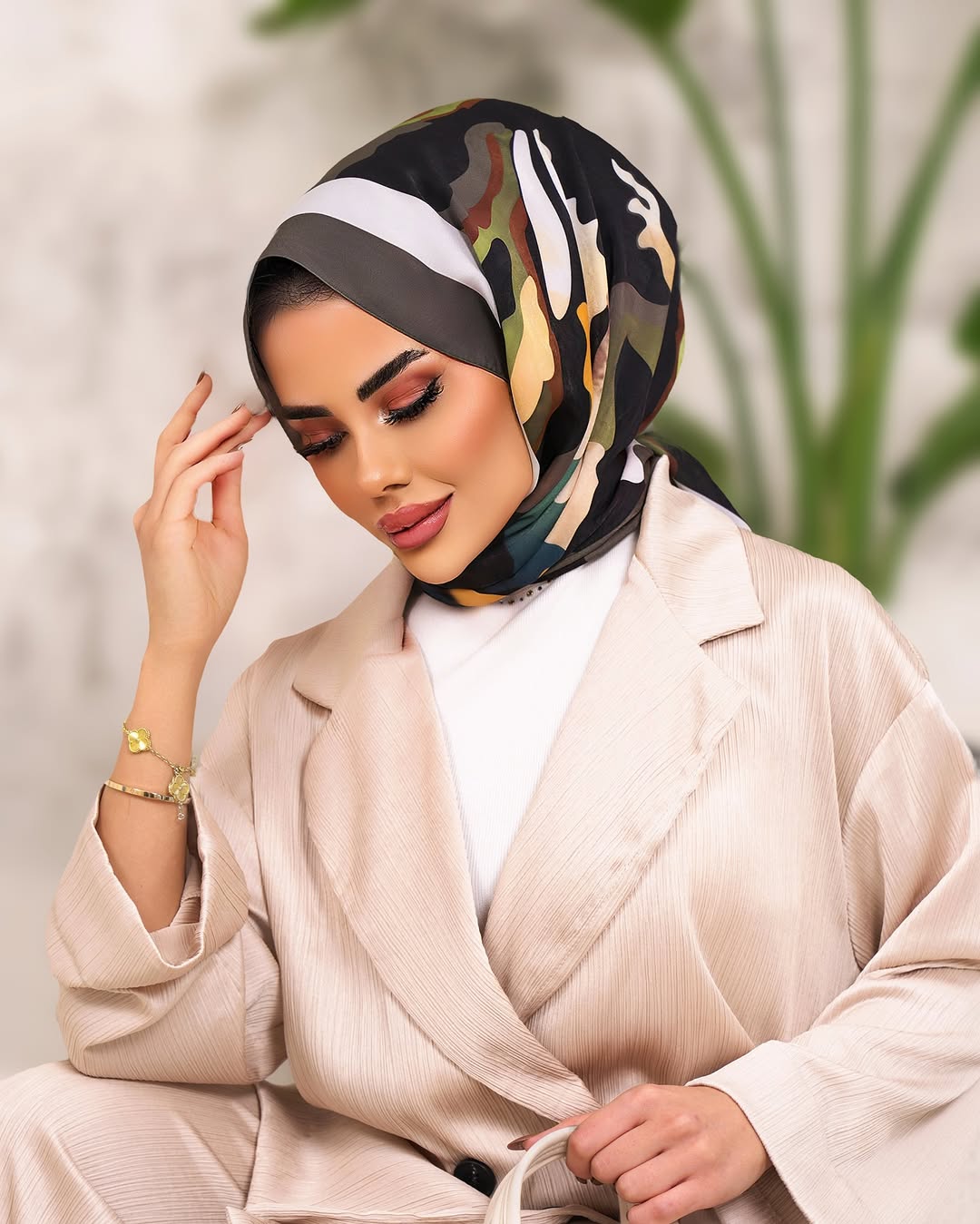 İran İpeği Ebru Desen