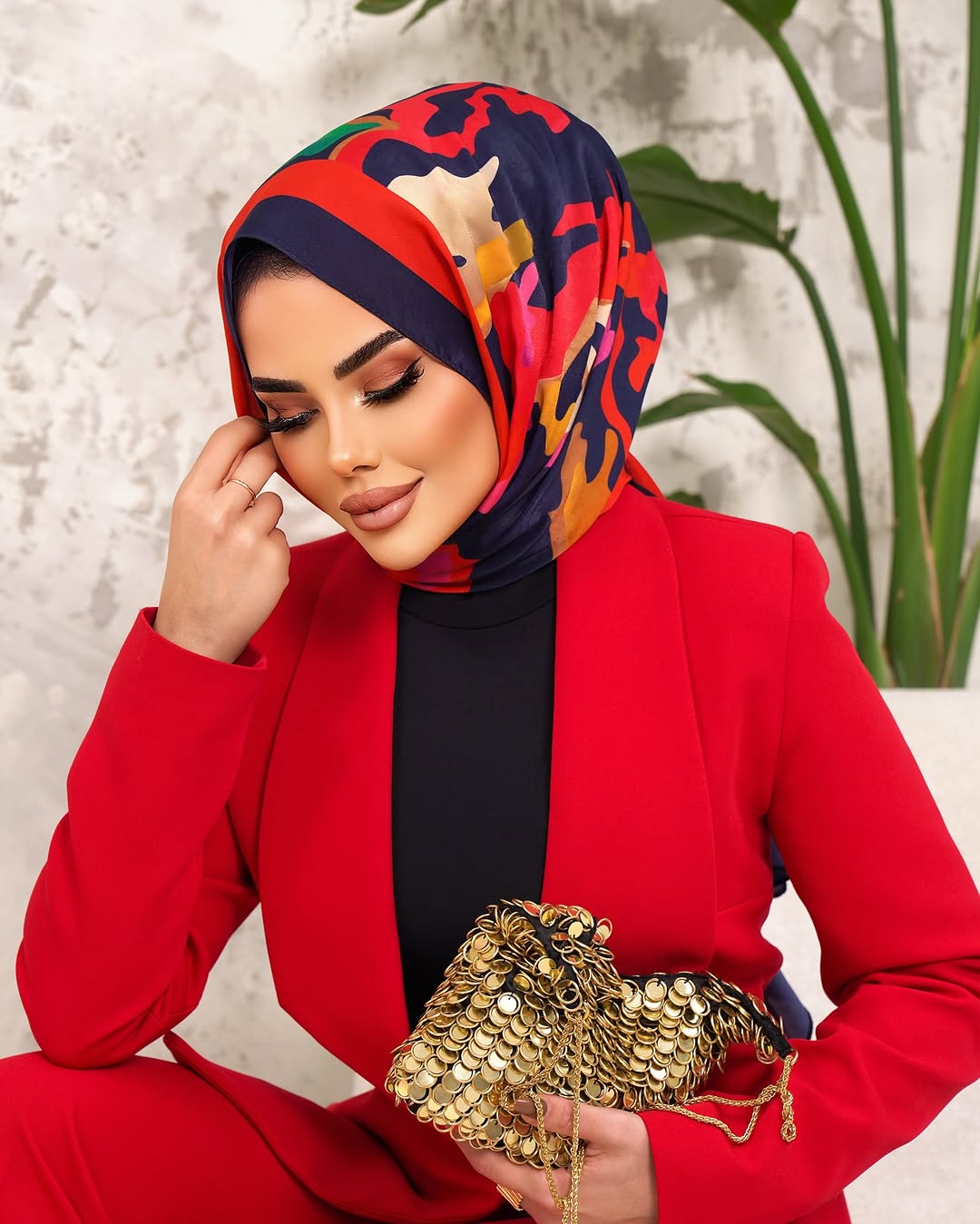 İran İpeği Ebru Desen