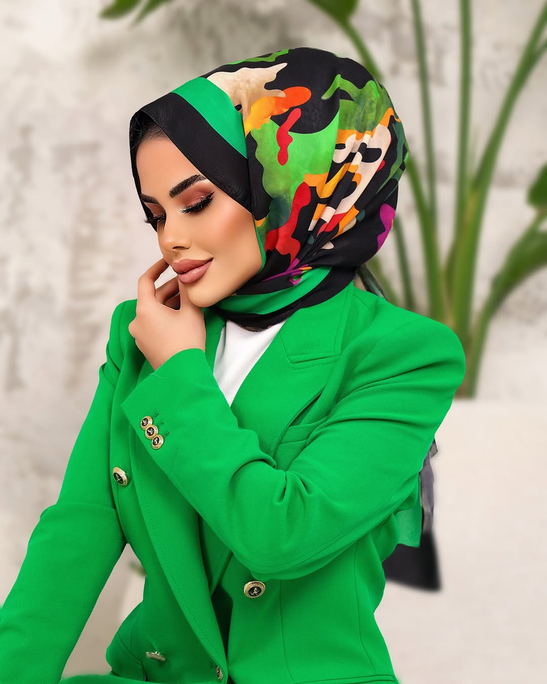 İran İpeği Ebru Desen