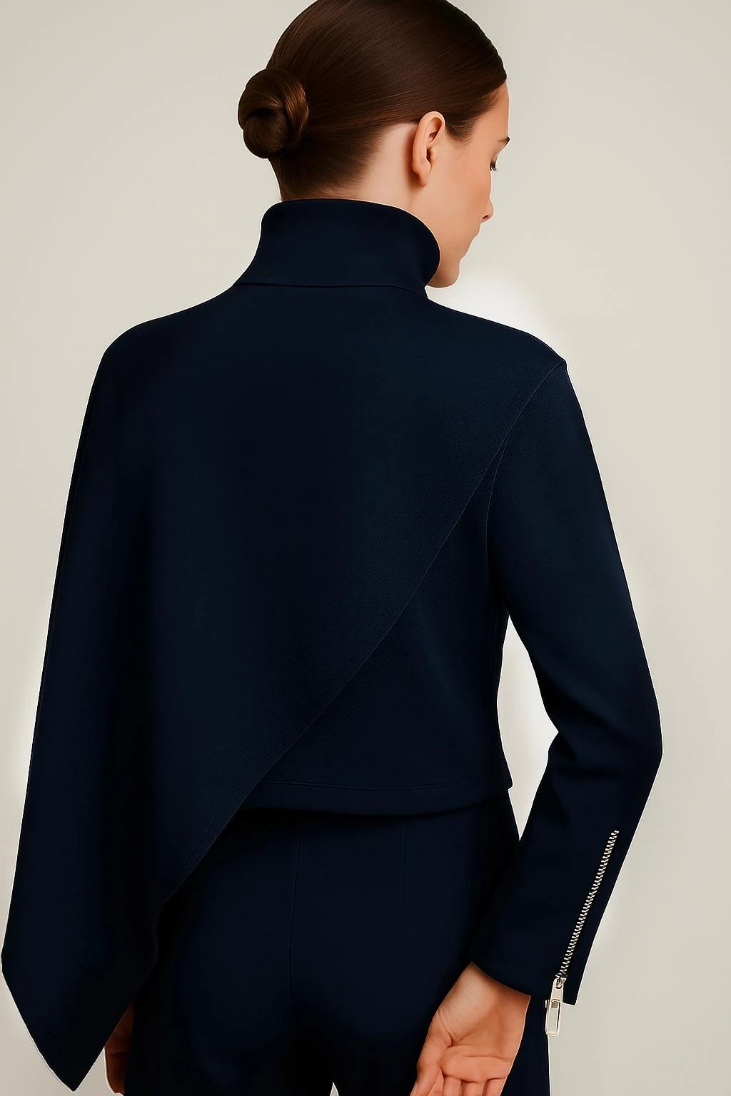 Pelerin detaylı bluz