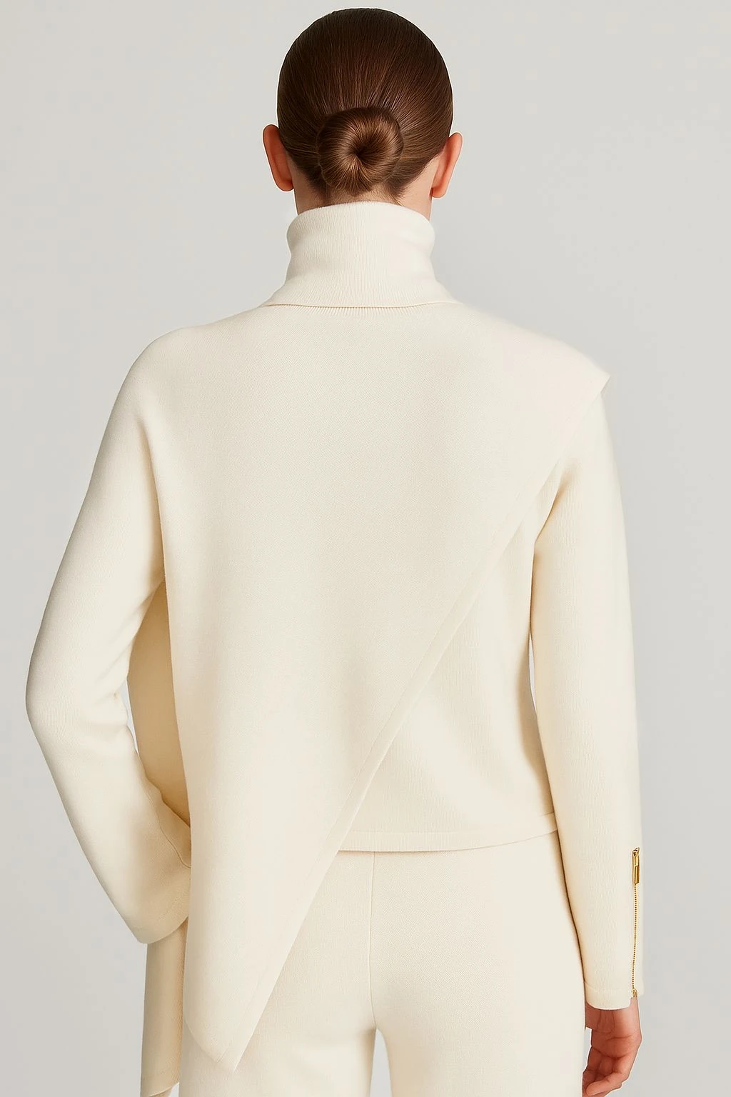 TAKIM Pelerin detaylı bluz pantolon takım premium kumaş