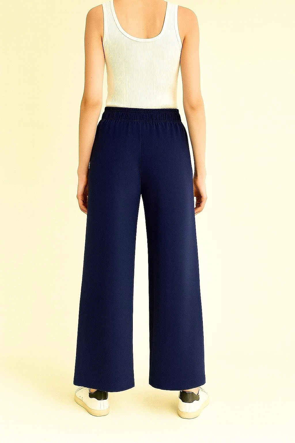 Premium Kumaş Yüksek Bel Pantolon Lacivert