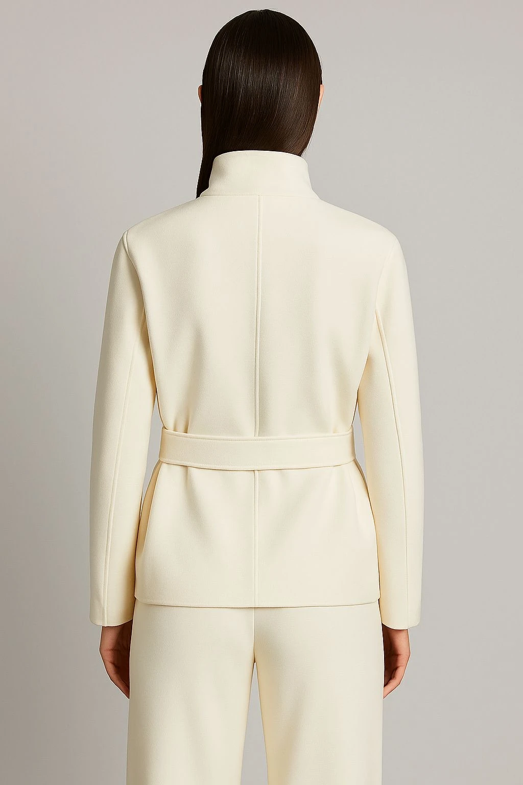 Yüksek yaka ceket pantolon takım