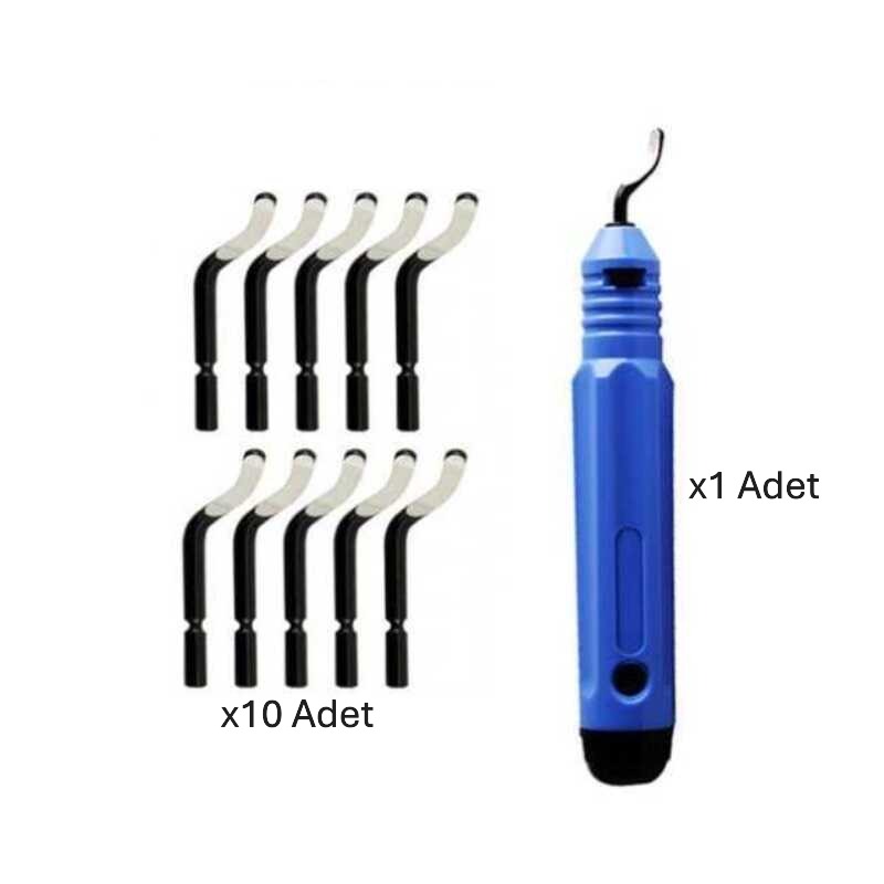 3D Yazıcı Baskısı Çapak Alma Bıçağı Aleti ve 10 Adet Yedek Bıçak Seti