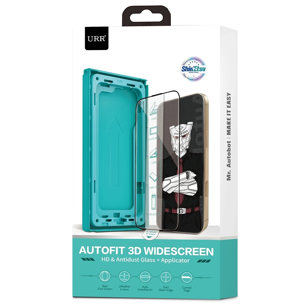 URR iPhone 16 Pro Max AutoFit 3D WideScreen Cam Ekran Koruyucu - Siyah