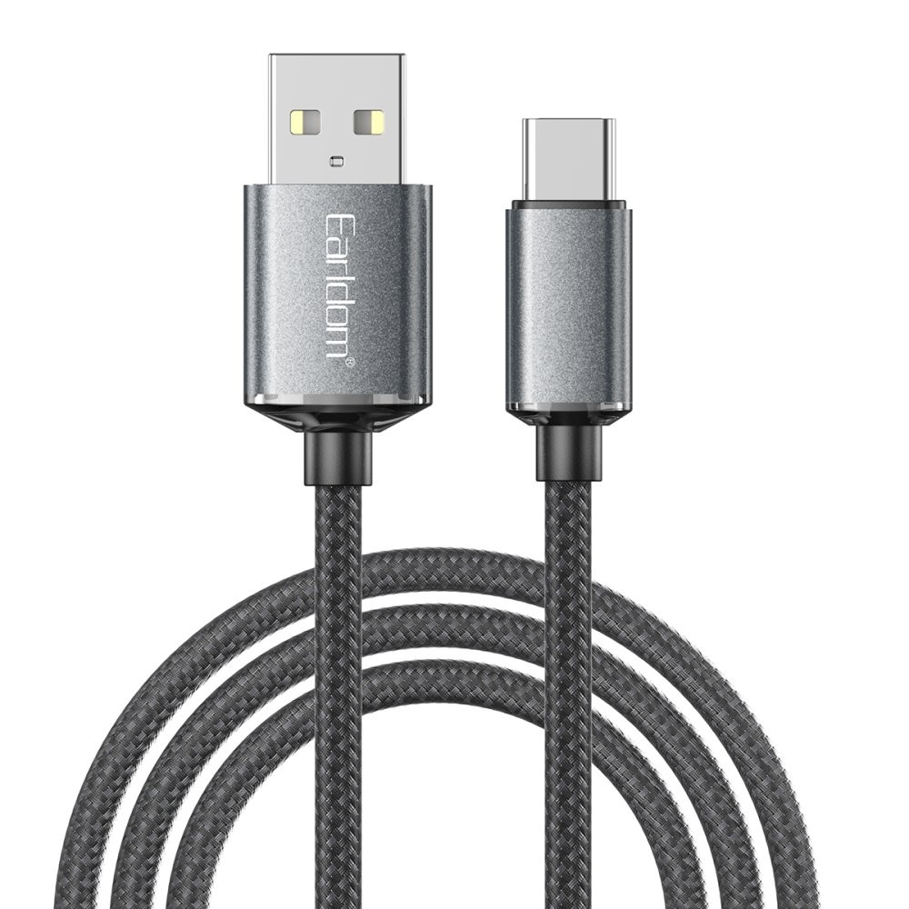 EARLDOM EC-199C 1.2M 3A USB to Type-C Hızlı Şarj Kablosu - Siyah