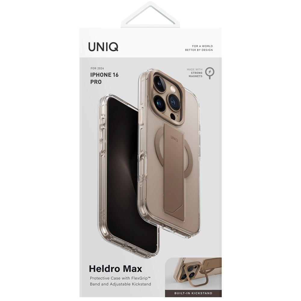 UNIQ iPhone 16 Pro Heldro Max Magsafe Stantlı Kılıf