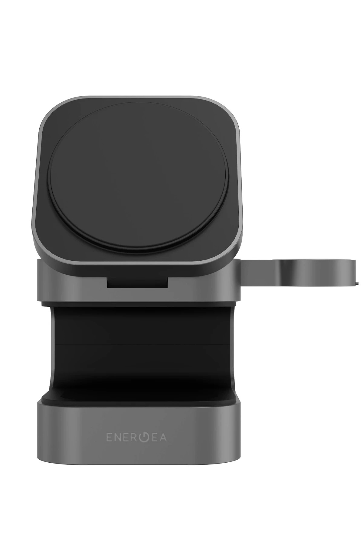 ENERGEA MagCube 3in1 Katlanabilir 15W Telefon Saat Airpods Masaüstü Hızlı Şarj Standı - Koyu Gri
