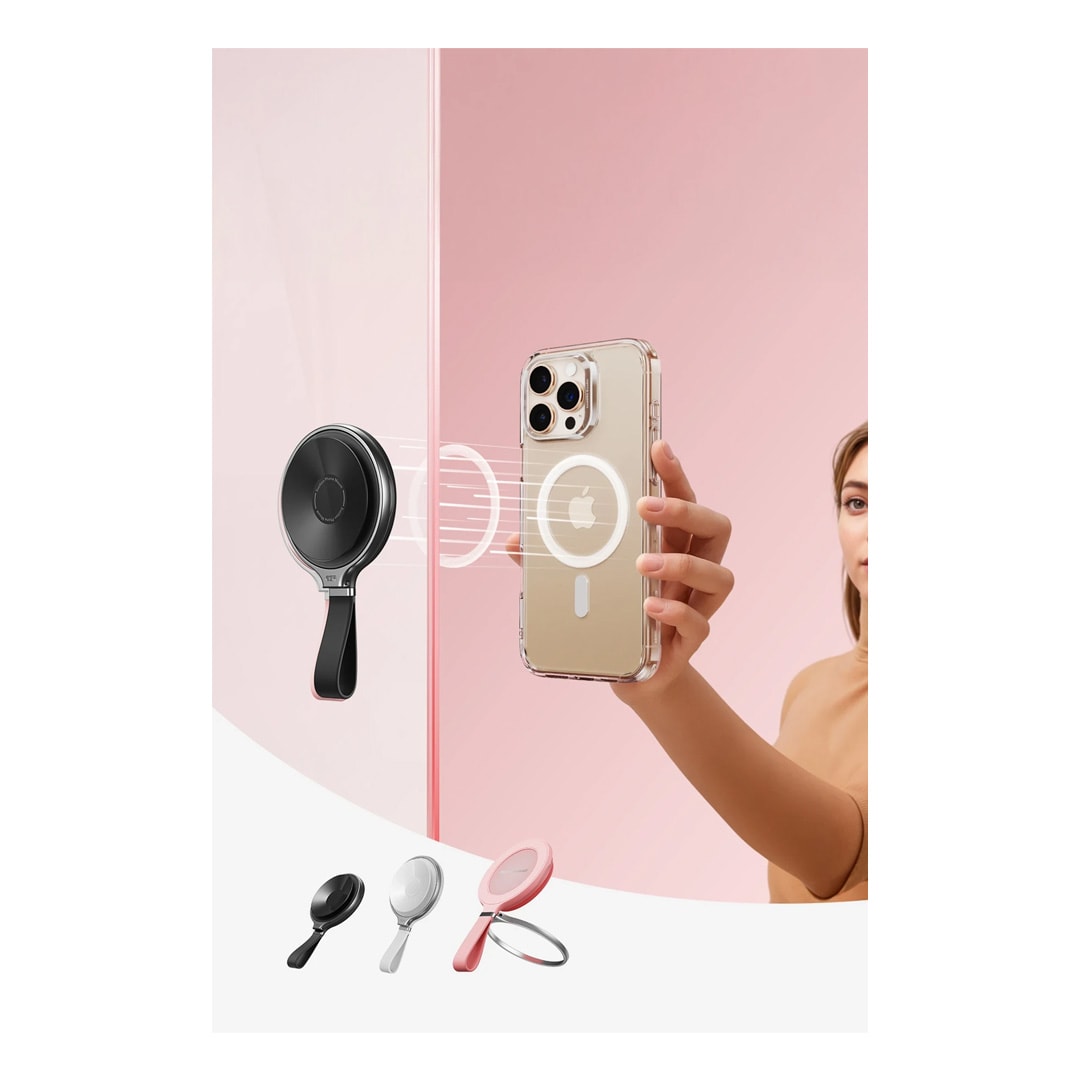 ESR HaloLock Vantuzlu ve Standlı Manyetik Magsafe Telefon Tutucu - Siyah