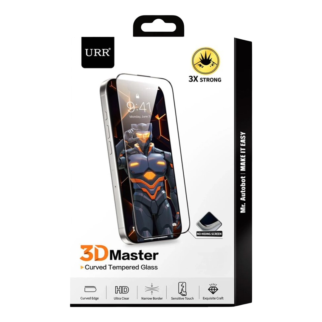 URR iPhone 17 Pro 3D Master Curved HD Cam Ekran Koruyucu - Siyah