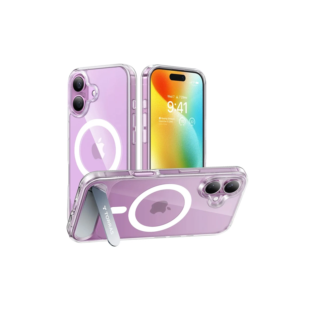 TORRAS iPhone 16 P Stand Serisi Magsafe Kılıf - Şeffaf