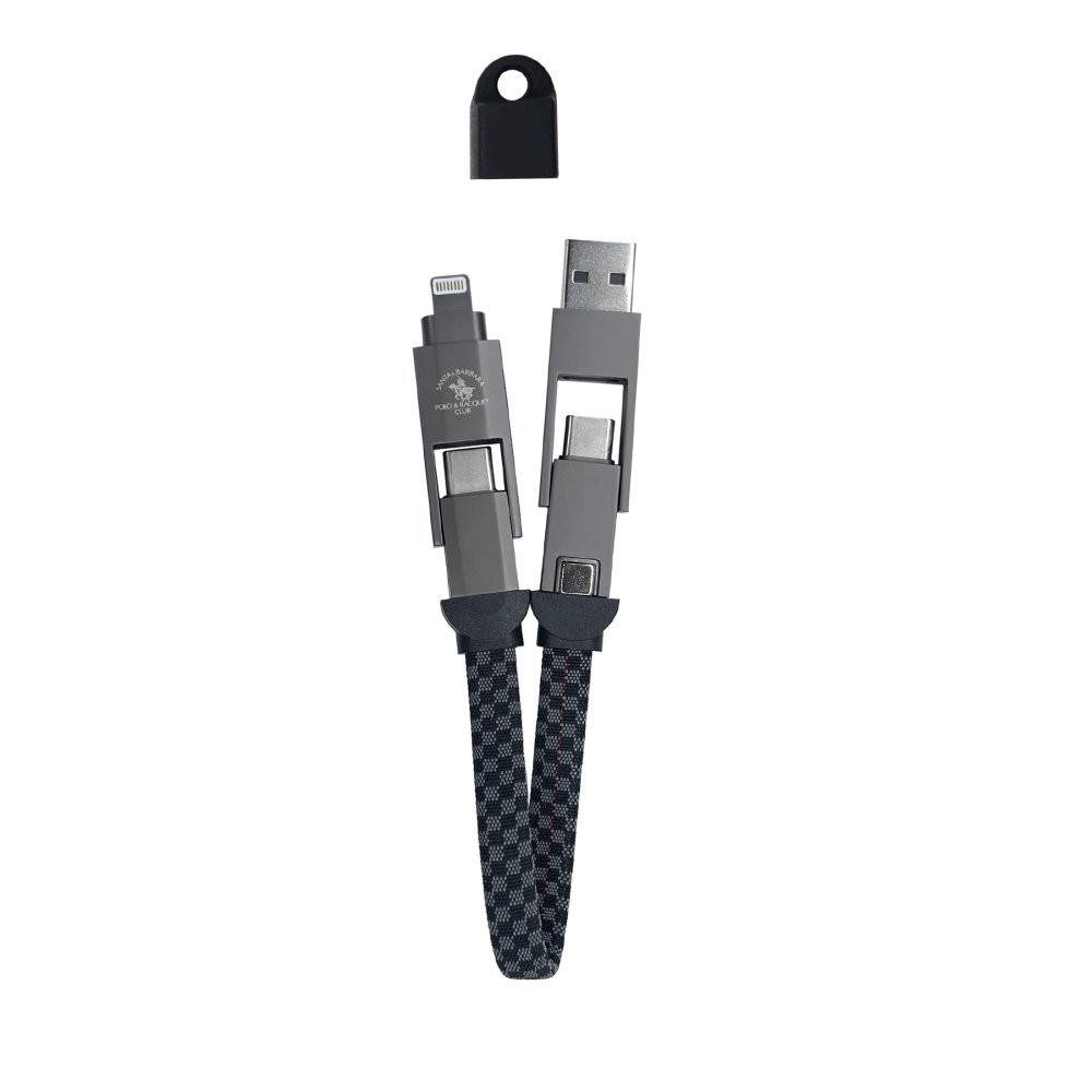 SBPRC Miles 15 cm 100W 4 in 1 PD Data Şarj Kablosu - Gri