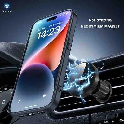 LITO LT-W05 Mıknatıslı 360 Derece Dönebilen Manyetik Araç Telefonu Tutucusu