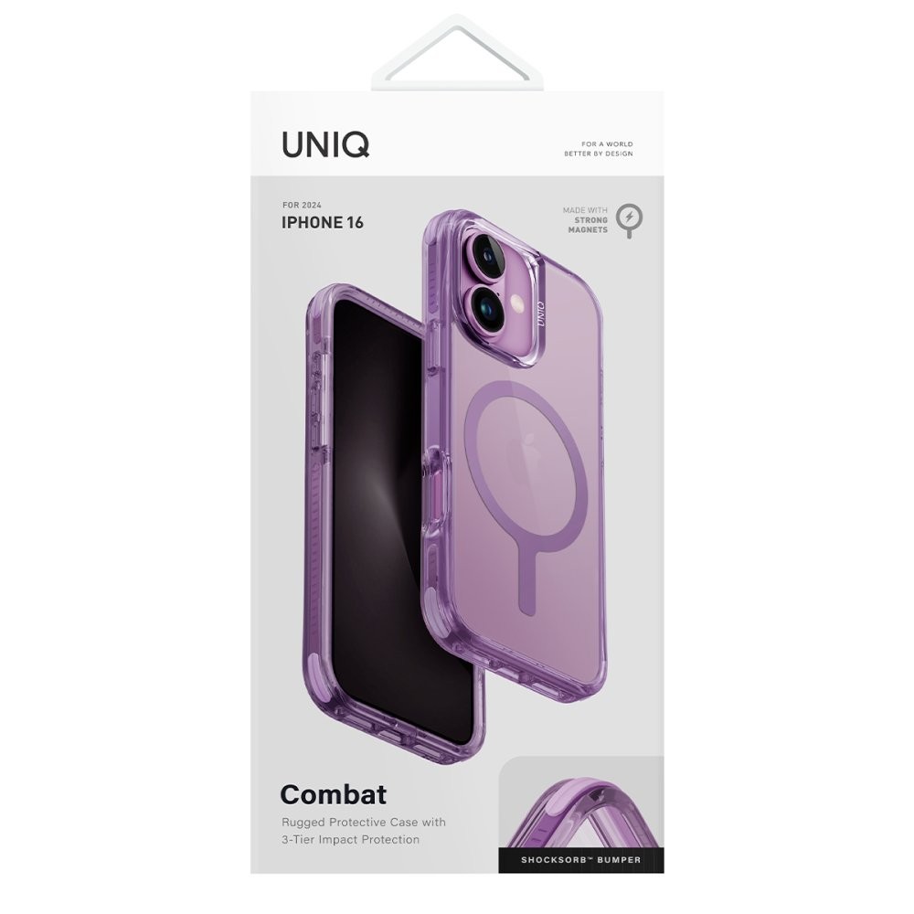 UNIQ iPhone 16 Combat Magsafe Üç Katmanlı Koruyucu Kılıf