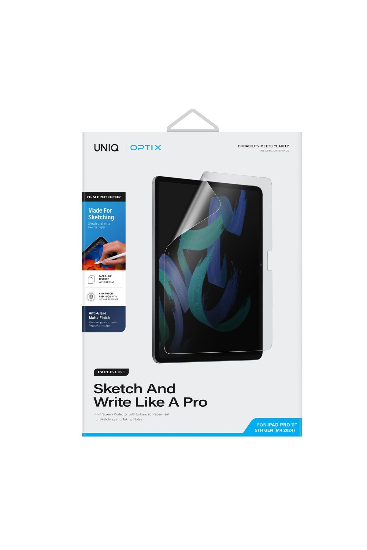 UNIQ iPad Pro 11 (2024) Optix Paper Sketch Tablet Nano Koruyucu - Siyah
