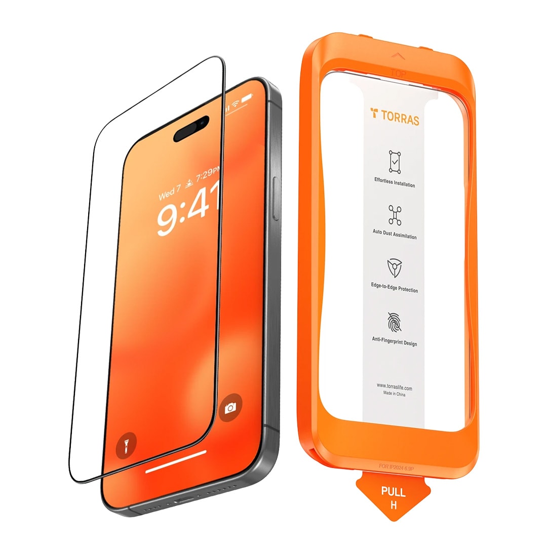 TORRAS iPhone 16 Pro Install Master AutoKit HD Cam Ekran Koruyucu - Şeffaf