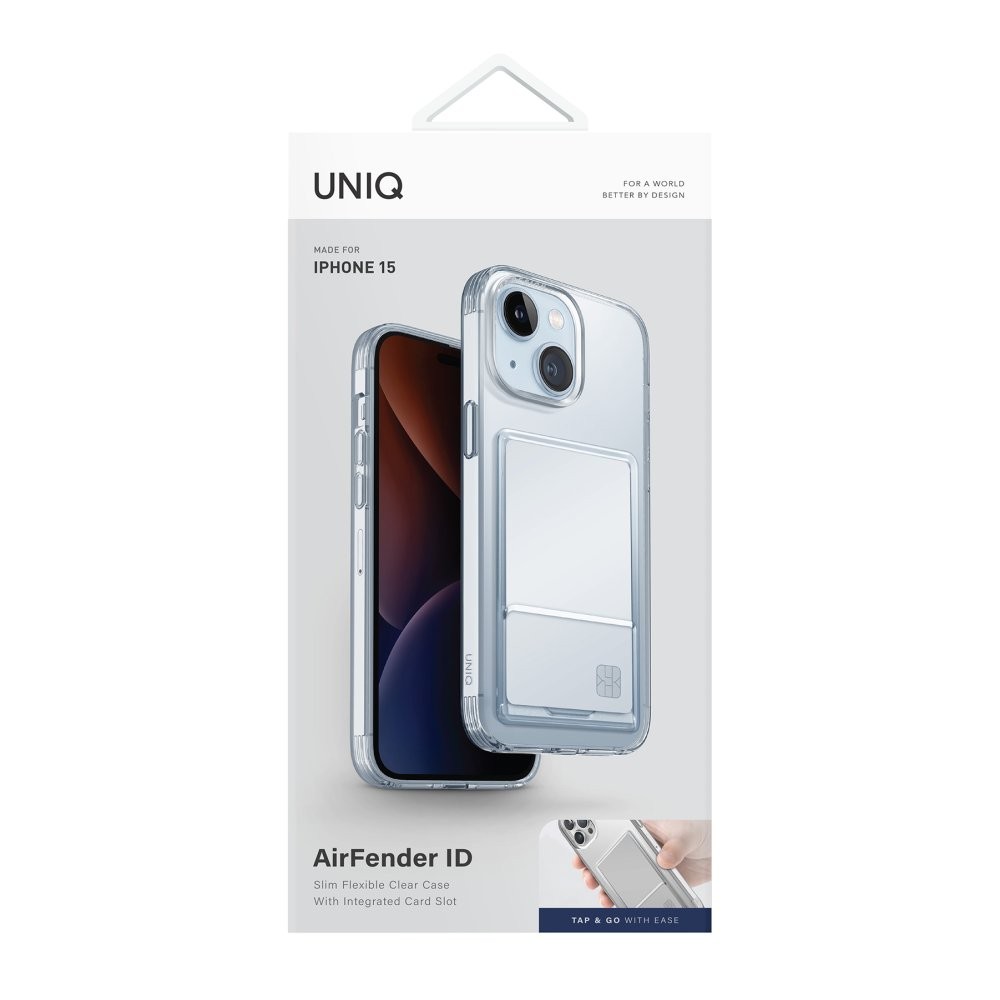 UNIQ iPhone 15 Air Fender Kartvizitli Kılıf