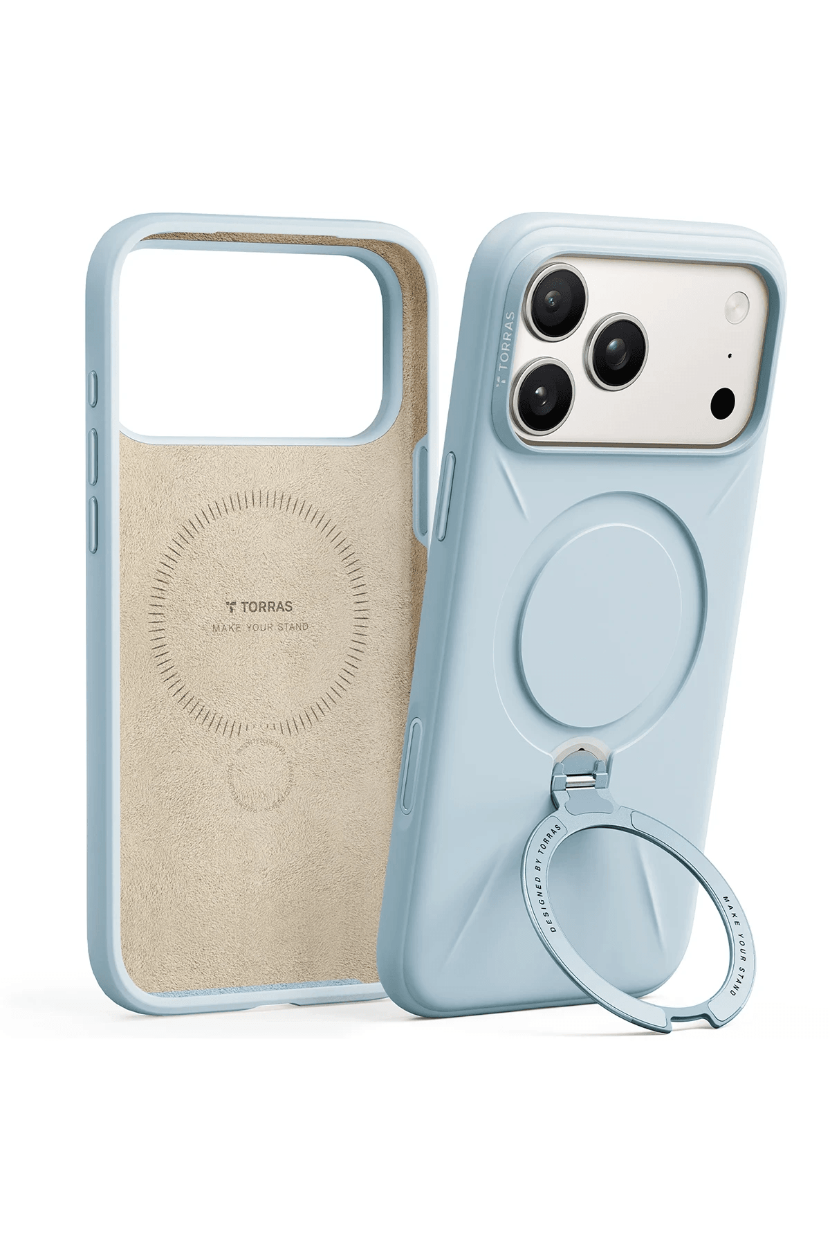 TORRAS iPhone 17 Pro O Stand Spin Silicone Serisi Magsafe Kılıf