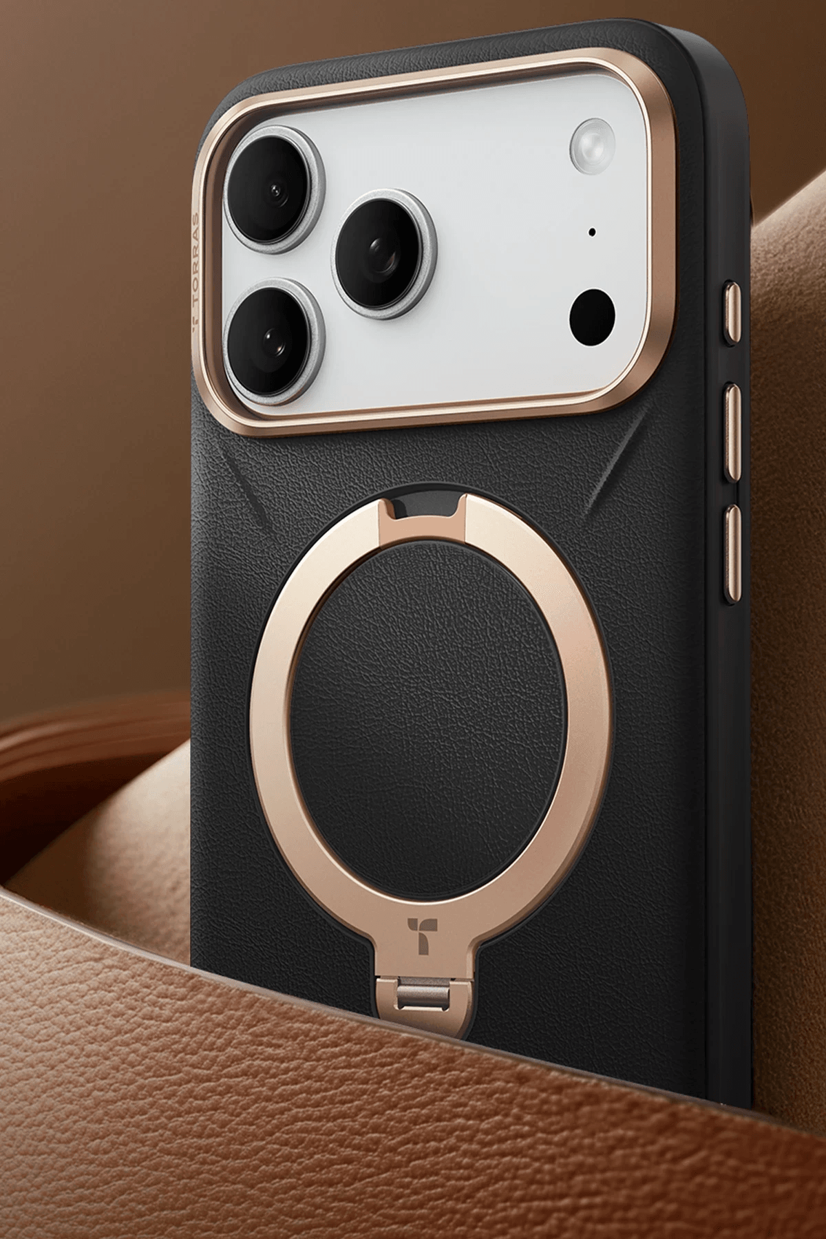 TORRAS iPhone 17 Pro O Stand Spin VegSkin Serisi Magsafe Kılıf