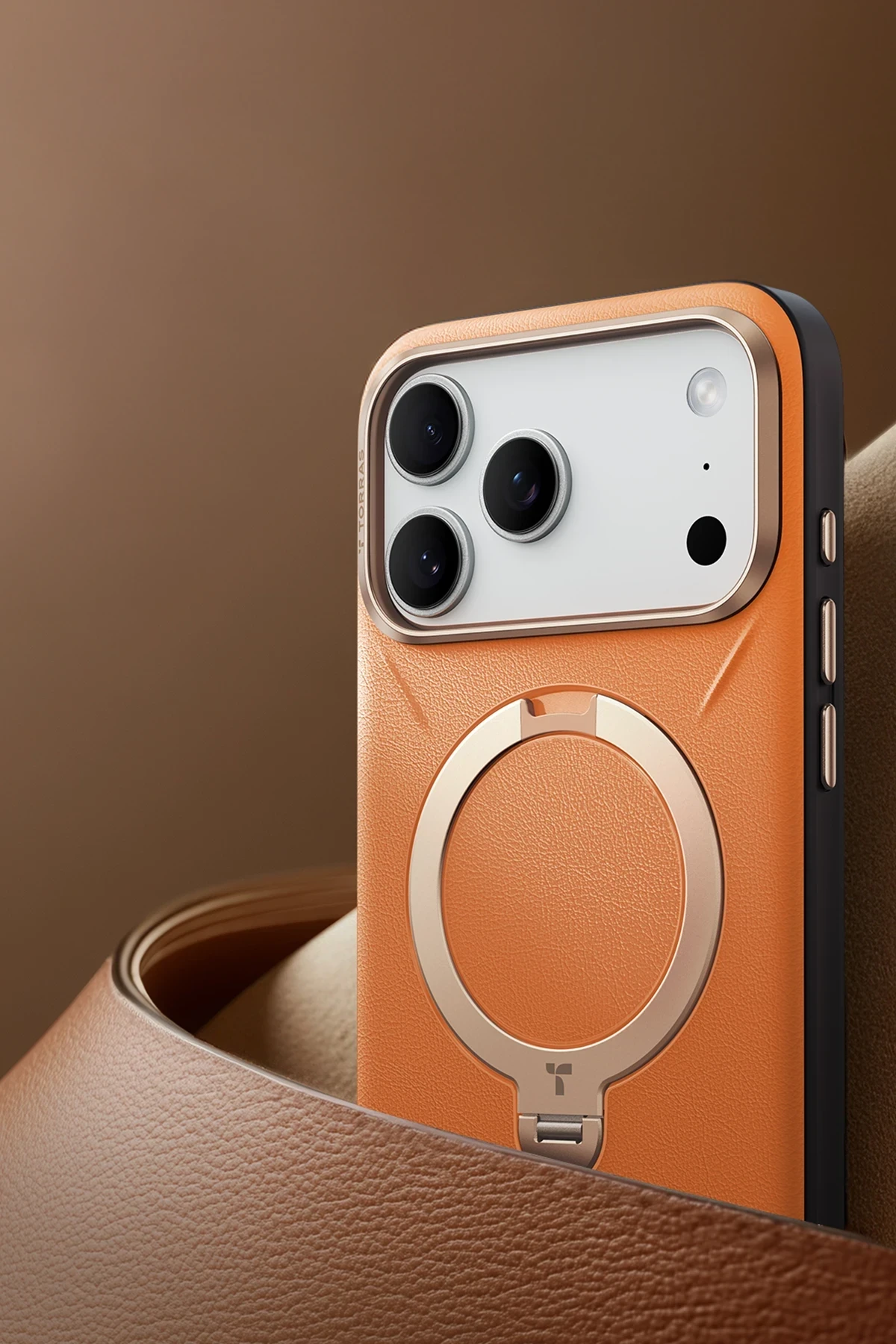 TORRAS iPhone 17 Pro O Stand Spin VegSkin Serisi Magsafe Kılıf