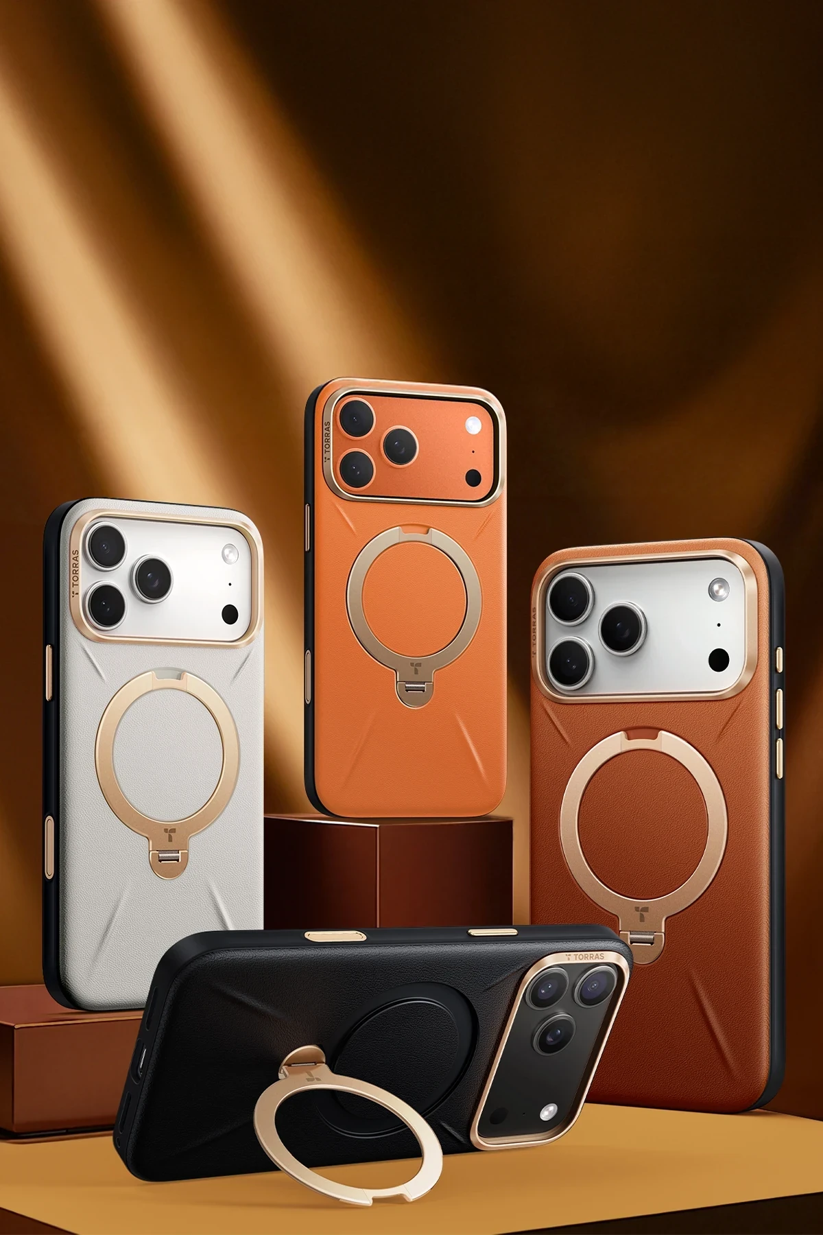 TORRAS iPhone 17 Pro O Stand Spin VegSkin Serisi Magsafe Kılıf