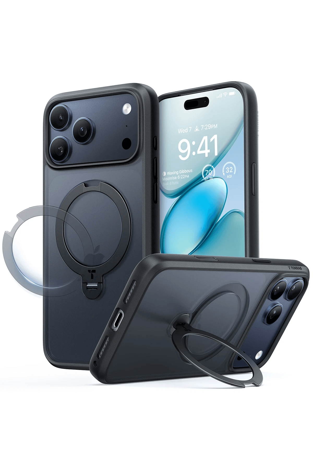 TORRAS iPhone 17 Pro Max O Stand Spin Serisi Magsafe Kılıf 