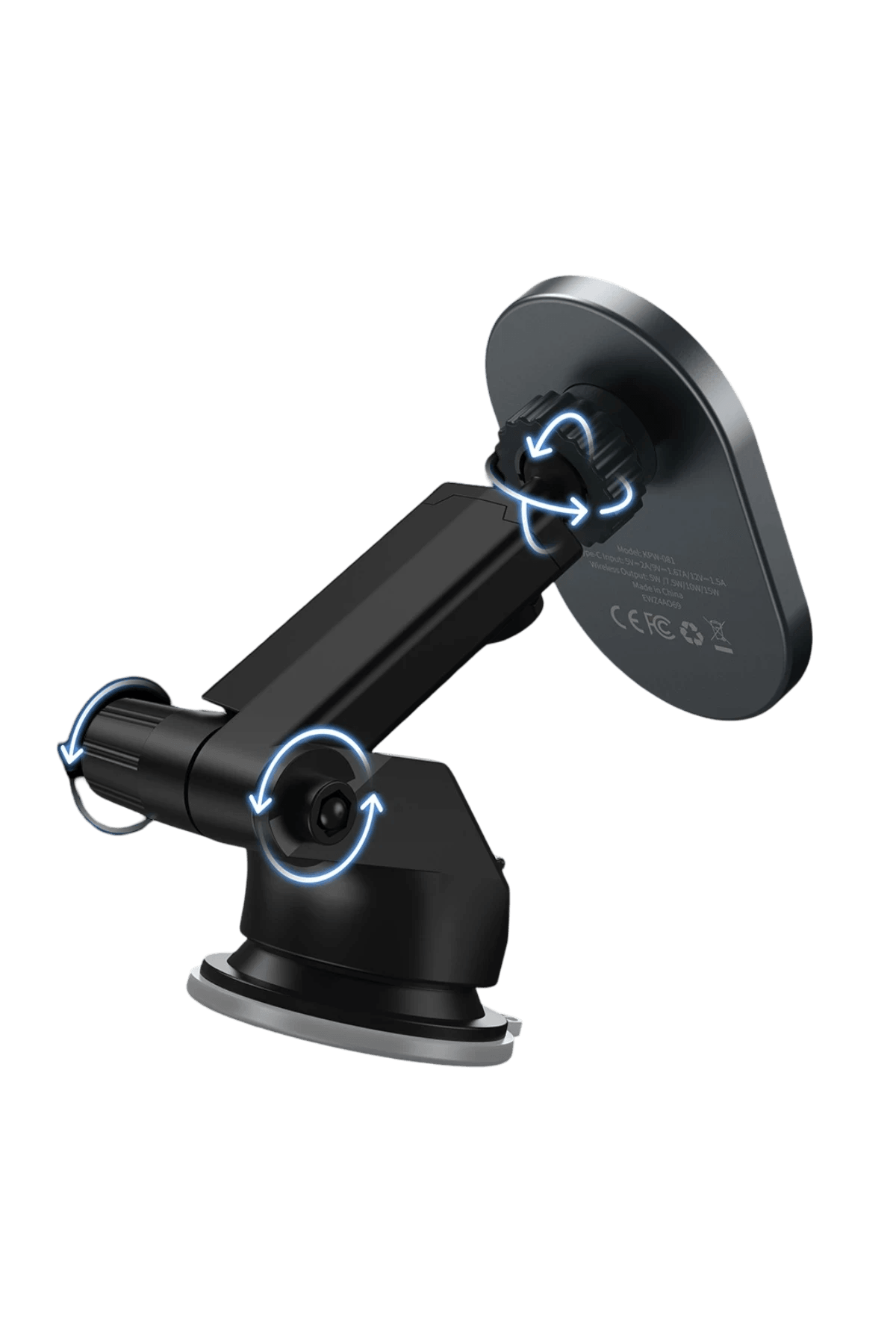 KEEPHONE KPW-081 Kevlar Seanova 2in1 360 Derece Ayarlanabilir 15W Kablosuz Şarj Destekli Manyetik Magsafe Telefon Tutucu