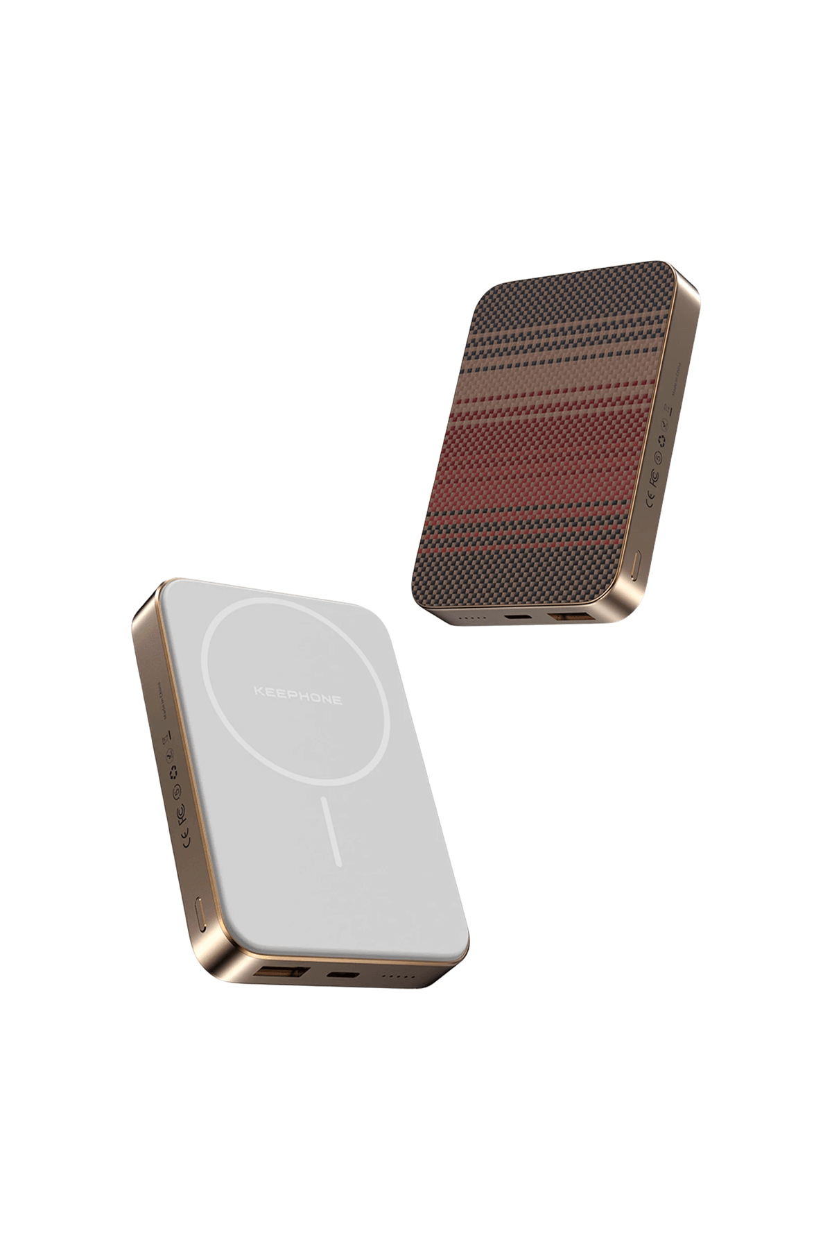 KEEPHONE PB51 Brendy Kevlar 10.000 mAh 22.5W USB 20W Type-C ve 15W Kablosuz Şarj Destekli Magsafe Powerbank