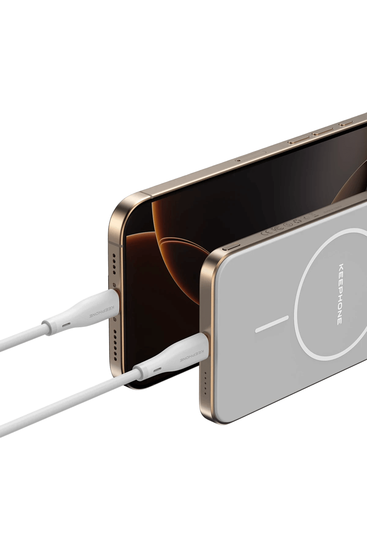 KEEPHONE PB50 Brendy Kevlar 5.000 mAh 20W Type-C ve 15W Kablosuz Şarj Destekli Magsafe Powerbank