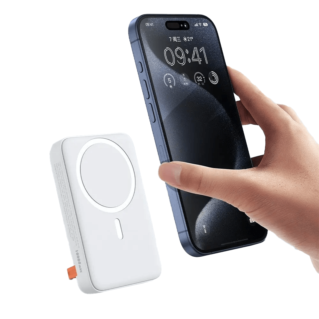 MCDODO MC-5100 15W 10000 mAh Stantlı Manyetik Kablosuz Powerbank - Beyaz